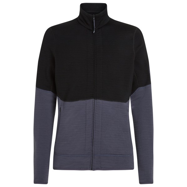 Icebreaker - Merino 400 RealFleece Descender L/S Zip - Merinopullover Gr L;M;S;XL;XXL grau;schwarz von Icebreaker