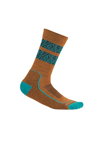 Icebreaker Merino Damen Hike+ Light Crew Socken Damen Hike+ Light Crew Socken Erdung/Flux grün/schwarz L von Icebreaker