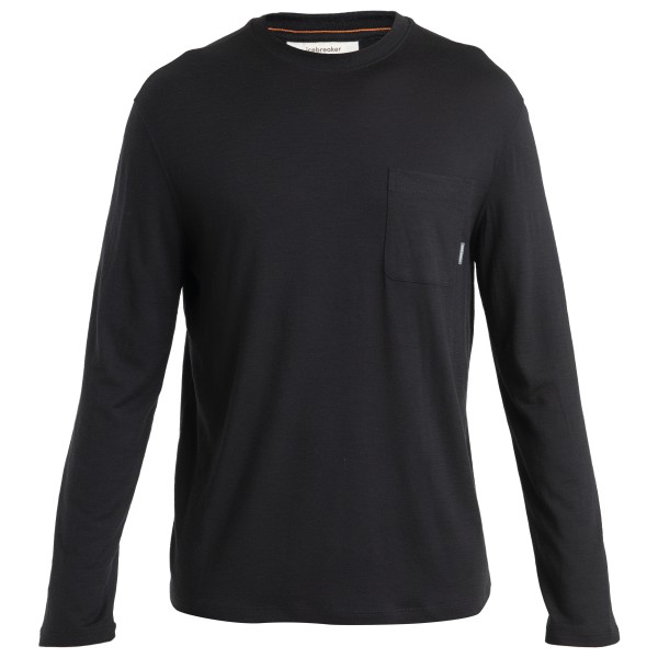 Icebreaker - Merino Tech Lite III L/S Relaxed Pocket Tee - Merinoshirt Gr L;M;S;XL;XXL grau/türkis;schwarz von Icebreaker