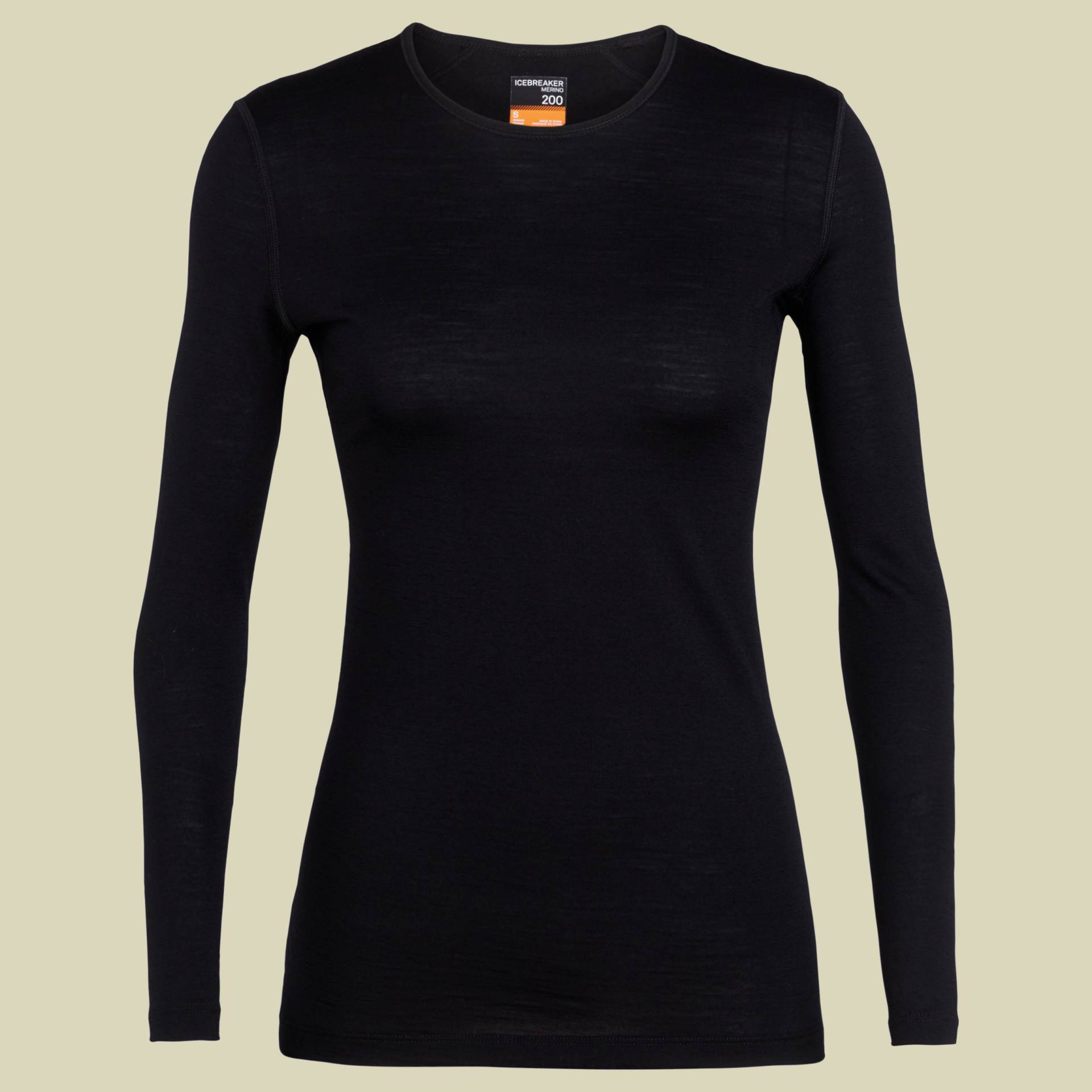 Oasis LS Crewe 200 Women Größe L  Farbe black von Icebreaker