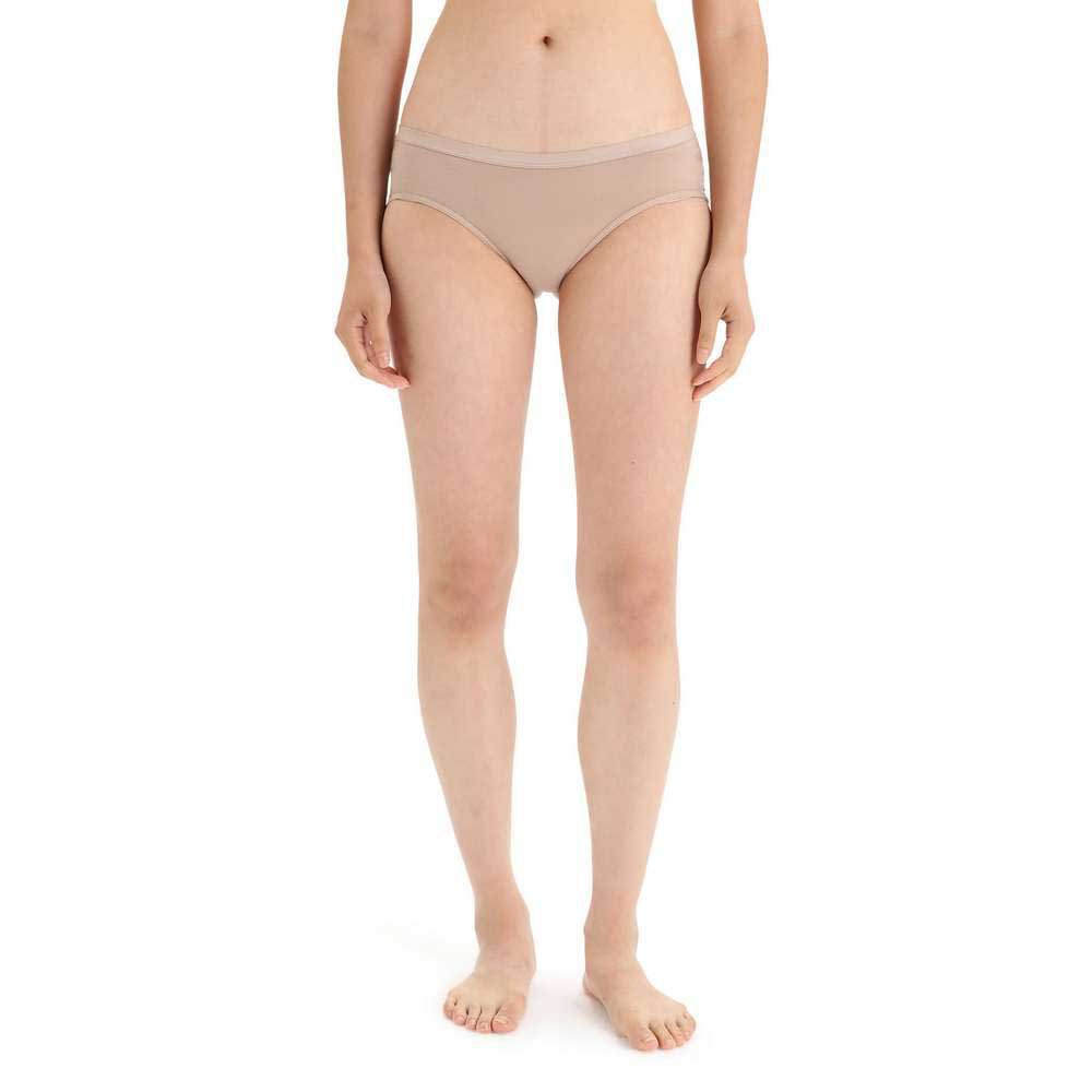 Icebreaker Siren Hipkini Bikini Bottom Beige S Frau von Icebreaker