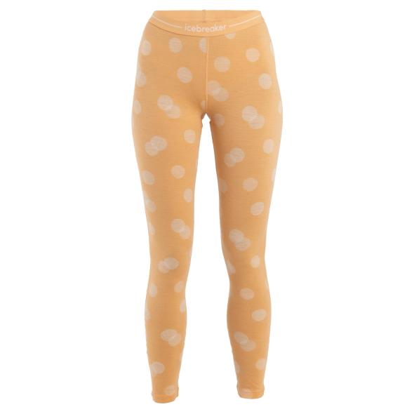 Icebreaker Women Merino 260 Vertex Leggings Falling Flakes Damen (Orange XS) Expeditionsbekleidung von Icebreaker