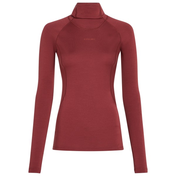 Icebreaker - Women's 300 MerinoFine Polar L/S Roll Neck - Merinounterwäsche Gr M rot von Icebreaker