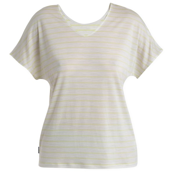 Icebreaker - Women's Drayden Reversible S/S Top Stripe - Merinoshirt Gr M grau von Icebreaker