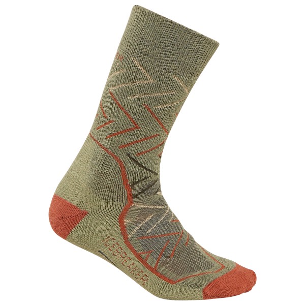 Icebreaker - Women's Hike+ Medium Crew Sunrise - Wandersocken Gr L oliv von Icebreaker