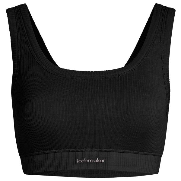 Icebreaker - Women's Merino Rib Lotus Bra - Sport-BH Gr XS schwarz von Icebreaker