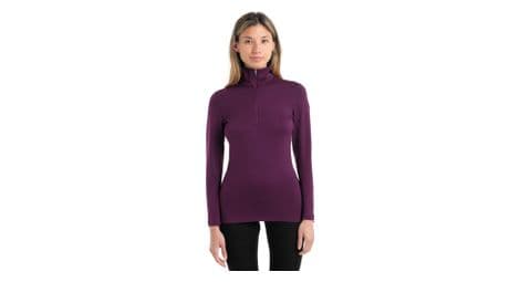 baselayer damen icebreaker 1 2 zip merino 260 tech violett von Icebreaker