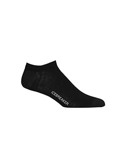 Icebreaker Herren Lifestyle Fine Gauge No Show Socken, Schwarz/Schnee, Medium Icebreaker Herren Lifestyle Fine Gauge No Show Socken, Schwarz/Schnee, Medium von Icebreaker