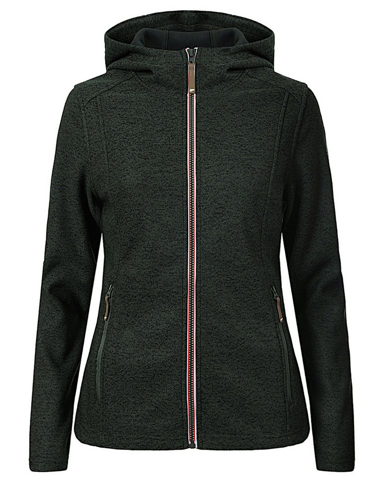 Icepeak Strickfleecejacke Tove Midlayer mit Kapuze, atmungsaktiv und warm von Icepeak