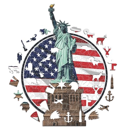Iconic Puzzles, Statue of Liberty, 100% ökologisch nachhaltiges Holzpuzzle mit offizieller Lizenz, Größe M, 270 Teile Iconic Puzzles, Statue of Liberty, 100% ökologisch nachhaltiges Holzpuzzle mit offizieller Lizenz, Größe M, 270 Teile von Iconic Puzzles