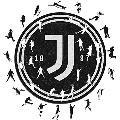 Iconic Puzzles Juventus Logo Offizielles Produkt, Holzpuzzle für Erwachsene und Kinder, 100% nachhaltig, Größe S 150 Stück von Iconic Puzzles