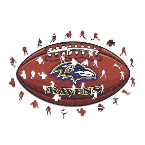 Iconic Puzzles, Baltimore Ravens Crest, 100% ökologisch nachhaltiges Holzpuzzle mit offizieller Lizenz, Größe L, 500 Teile Iconic Puzzles, Baltimore Ravens Crest, 100% ökologisch nachhaltiges Holzpuzzle mit offizieller Lizenz, Größe L, 500 Teile von Iconic Puzzles