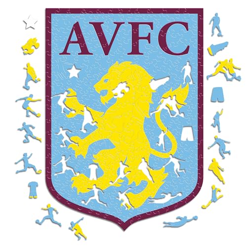 Iconic Puzzles, Aston Villa Crest, 100% ökologisch nachhaltiges Holzpuzzle mit offizieller Lizenz, Größe S, 150 Teile Iconic Puzzles, Aston Villa Crest, 100% ökologisch nachhaltiges Holzpuzzle mit offizieller Lizenz, Größe S, 150 Teile von Iconic Puzzles