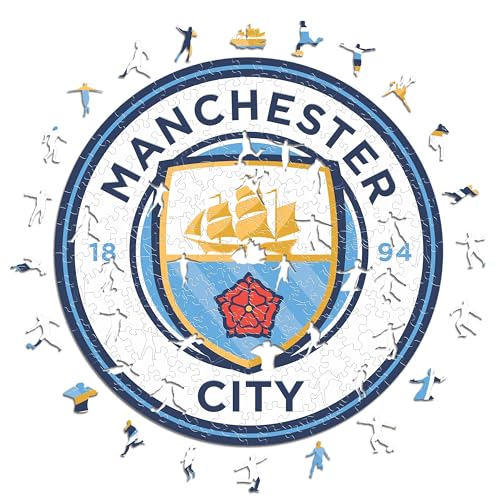 Iconic Puzzles, Manchester City Crest, 100% ökologisch nachhaltiges Holzpuzzle mit offizieller Lizenz, Größe S, 150 Teile Iconic Puzzles, Manchester City Crest, 100% ökologisch nachhaltiges Holzpuzzle mit offizieller Lizenz, Größe S, 150 Teile von Iconic Puzzles