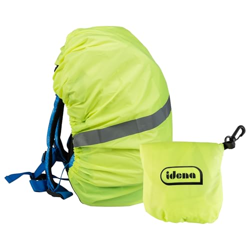 Idena 22077 - Regenschutz-Hülle für Rucksäcke und Schulranzen, Neongelb mit Reflektor-Streifen, Universal-Größe mit Gummizug, wasserabweisend, inkl. Aufbewahrungsbeutel und Karabiner Idena 22077 - Regenschutz-Hülle für Rucksäcke und Schulranzen, Neongelb mit Reflektor-Streifen, Universal-Größe mit Gummizug, wasserabweisend, inkl. Aufbewahrungsbeutel und Karabiner von Idena