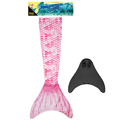 Idena 40601 - Meerjungfrauen-Schwanz mit Monoflosse, Größe 110-128, in Pink, Meerjungfrauen-Flosse für Kinder ab 6 Jahren, zum Schwimmen und für aufregende Tauchabenteuer im Wasser von Idena
