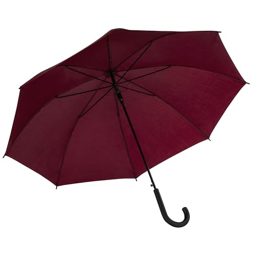 Idena 50110 - Stockschirm in Bordeaux mit Durchmesser 100 cm, Regenschirm mit automatischer Öffnung und Soft-Touch Griff, Länge ca. 88 cm Idena 50110 - Stockschirm in Bordeaux mit Durchmesser 100 cm, Regenschirm mit automatischer Öffnung und Soft-Touch Griff, Länge ca. 88 cm von Idena