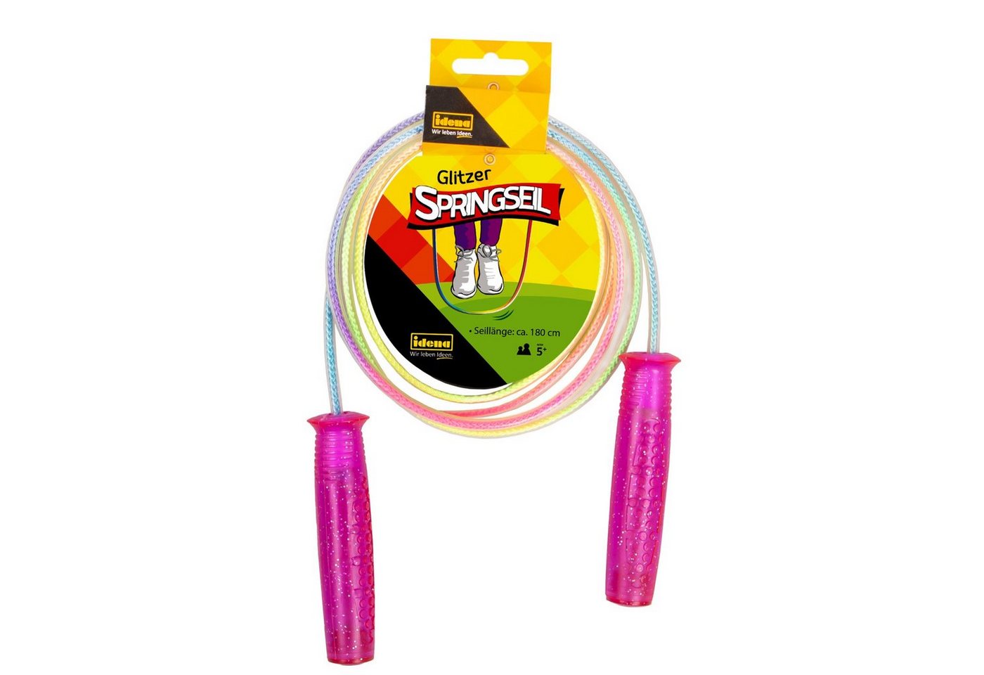 Idena Springseil Idena 40198 - Spring-Seil mit glitzernden Noppen-Griffen für Kinder Idena Springseil Idena 40198 - Spring-Seil mit glitzernden Noppen-Griffen für Kinder von Idena