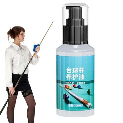 Idezek Pool-Queue-Öl, Billard-Queue-Öl | 100 ml Pool-Queue-Schaftreiniger | Pool-Queue-Conditioner, Pool-Stick-Wartungsöl, 100 ml Queue-Stick-Öl, schützendes Wartungsöl zum Schutz des Billards von Idezek