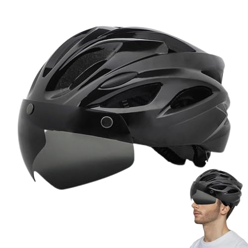 Idezek Reithelme,Mountainbike-Helme, Fahrradhelme mit Rücklicht-Magnetbrille, Atmungsaktive Fahrradhelme mit Magnetbrille, verstellbare Fahrradhelme, Fahrradhelme für Erwachsene von Idezek