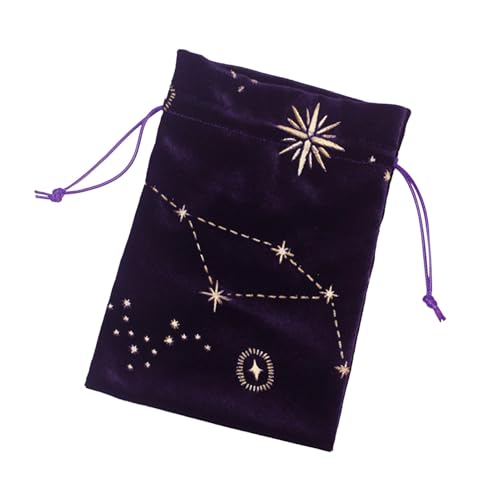 Idezek Tarot-Kartenhalter-Tasche, Tarot-Karten-Samttasche | Aufbewahrungstasche mit Kordelzug für Tarot-Enthusiasten,Multifunktionaler Tarot-Kartenhalter, Schmuckbeutel für Wahrsagungszubehör, von Idezek