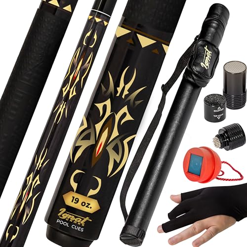 IgnatGames 2-teiliges Billardqueue – 18/19/20/21 oz. 58" Kanadischer Ahorn, Professionelle Billard Pool Queues mit Köcher, 3-in-1 Tip Tool, 3-Finger-Handschuh und Kreidehalter IgnatGames 2-teiliges Billardqueue – 18/19/20/21 oz. 58" Kanadischer Ahorn, Professionelle Billard Pool Queues mit Köcher, 3-in-1 Tip Tool, 3-Finger-Handschuh und Kreidehalter von IgnatGames