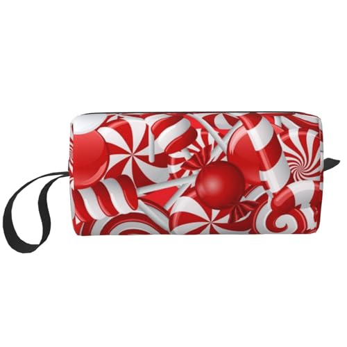 Candy Canes Tragbarer Handlicher Organizer Kosmetik Reißverschluss Reisetasche Alltag Organizer von IguaTu