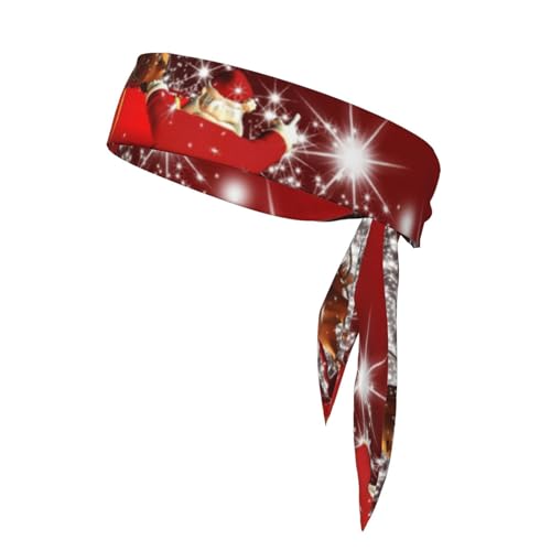 Christmas Magic Sport Stirnband Head Tie Unisex Anti-Rutsch Fitness Haarband für Tennis Radfahren Yoga von IguaTu