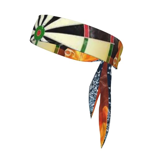 Dartscheibe Sport Stirnband Head Tie Unisex Anti-Rutsch Fitness Haarband für Tennis Radfahren Yoga von IguaTu