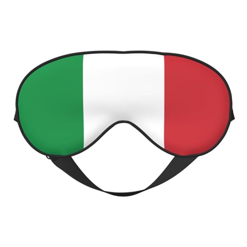 Doppelseitige Schlaf-Augenmaske, Kunstseide, weiche Verdunkelung, Nacht-Augenmaske, für Männer und Frauen, Schlaf-/Schichtarbeit (Italien-Flagge) von IguaTu
