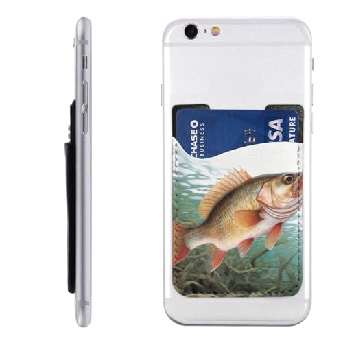 Fish Card Holder for Phone Case, Pu Leather Self ID Credit Card Case, Suitable for The Back of Most Smartphones von IguaTu