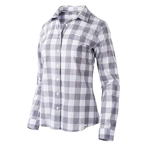 Iguana Damen TARIRO W Langarm Hemd, Light Grey Plaid, XL Iguana Damen TARIRO W Langarm Hemd, Light Grey Plaid, XL von Iguana