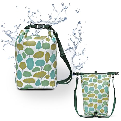 Ikuri Drybag Trockentasche Rucksack Rolltop Wasserdicht aus Plane - Tasche für SUP, Surf, Kayak, Outdoor - Design Bosque von Ikuri