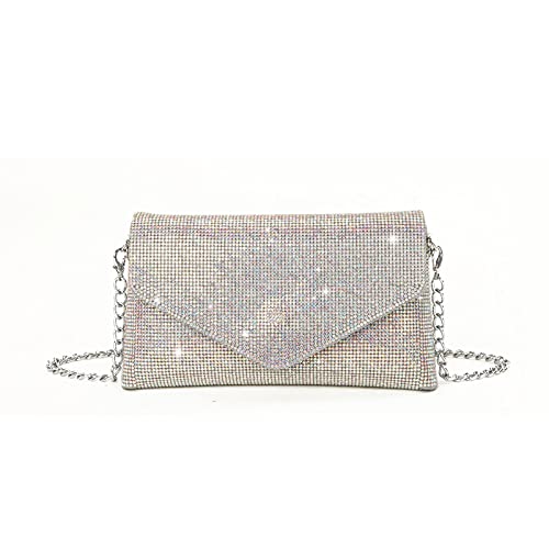 Abend Clutch Für Damen Glitzernde Handtasche Schultertasche Umhängetasche Hochzeit Abschlussball Party Geldbörse Mit Abnehmbarer Kette von Illkjasfc