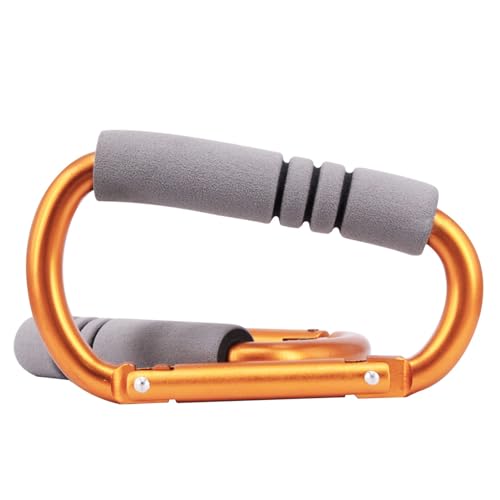 Einkaufstaschen-Haken, D-Form, Aluminiumlegierung, Karabiner mit Schwämmen, Kinderwagen-Clip, Einkaufshaken für Outdoor-Sportarten von Illkjasfc