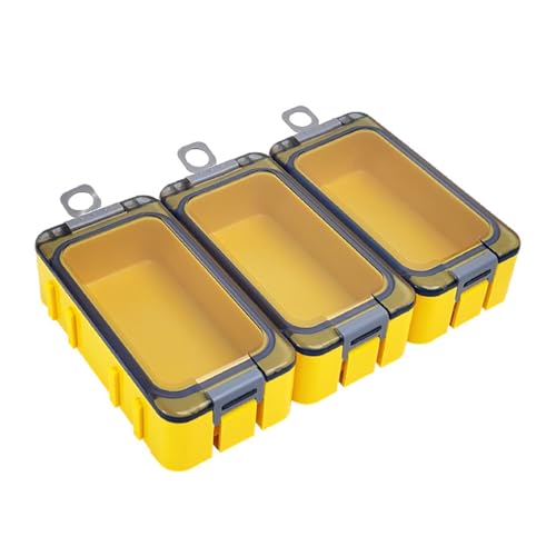 Illkjasfc 3Pcs Tragbare Tackle Box Organisatoren Kunststoff Fisch Haken Künstliche Köder Lagerung Box Leuchtend Angeln Zubehör Box von Illkjasfc