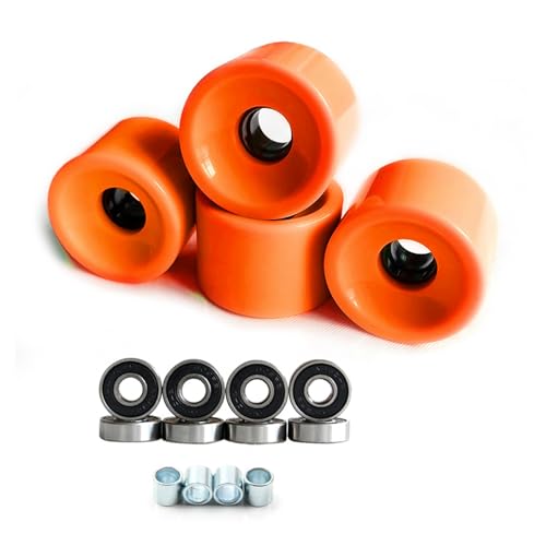 Illkjasfc 4 Stücke Roller Skating Skateboards Rad Mit Lager 78A Longboards Weiche Rad Skateboards Zubehör von Illkjasfc