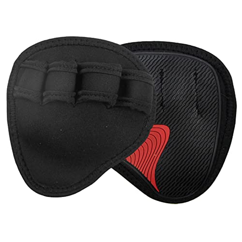 Illkjasfc Powerlifting-Handschuhe, Trainingshandschuh, Lifting-Griffe, Klimmzugpolster, schweißfestes Pad mit 4 Fingerschlaufen von Illkjasfc