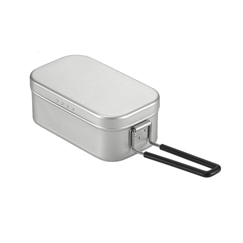 Illkjasfc Tragbare Picknicks Bentos Box Aluminium Bentos Container Camping Druckentlastung Geschmorter Reis Lunch Box Outdoor Kochgeschirr von Illkjasfc