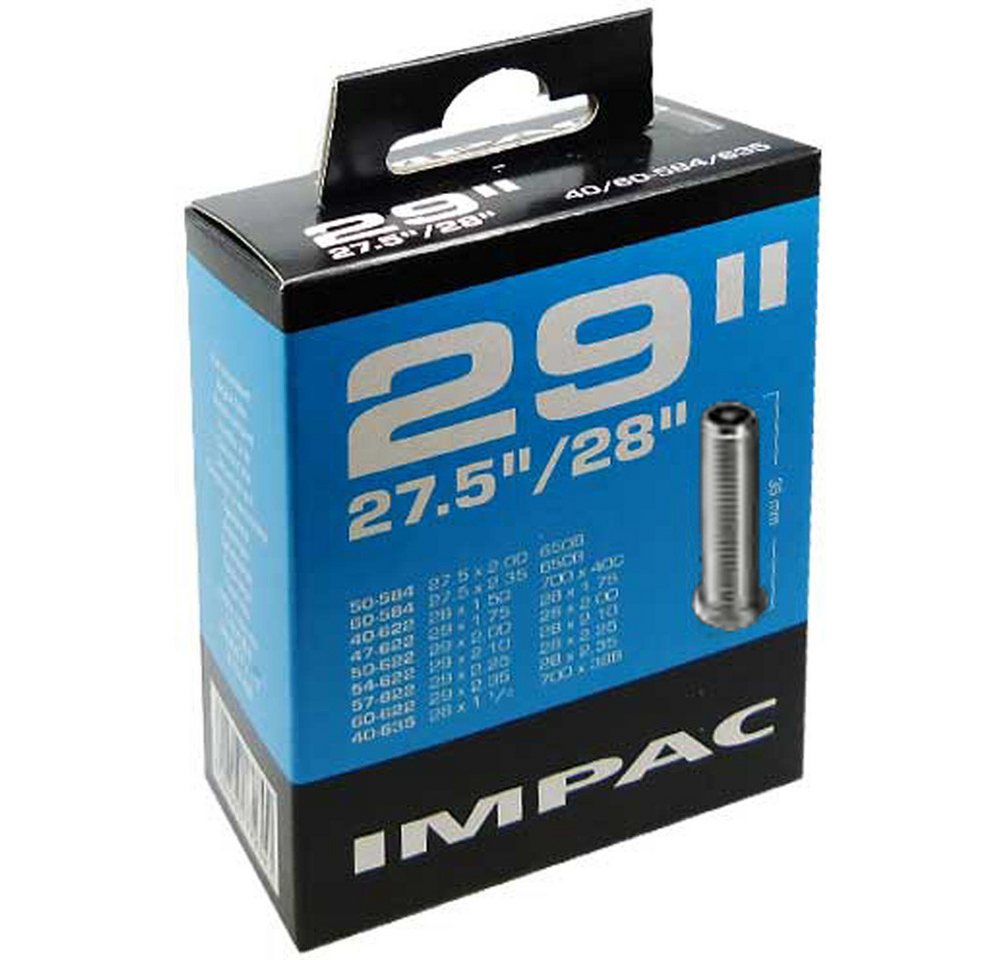 Impac Fahrradschlauch Impac Schlauch 27,5-29Zoll 40-60/584-635mm AV-40mm Impac Fahrradschlauch Impac Schlauch 27,5-29Zoll 40-60/584-635mm AV-40mm von Impac