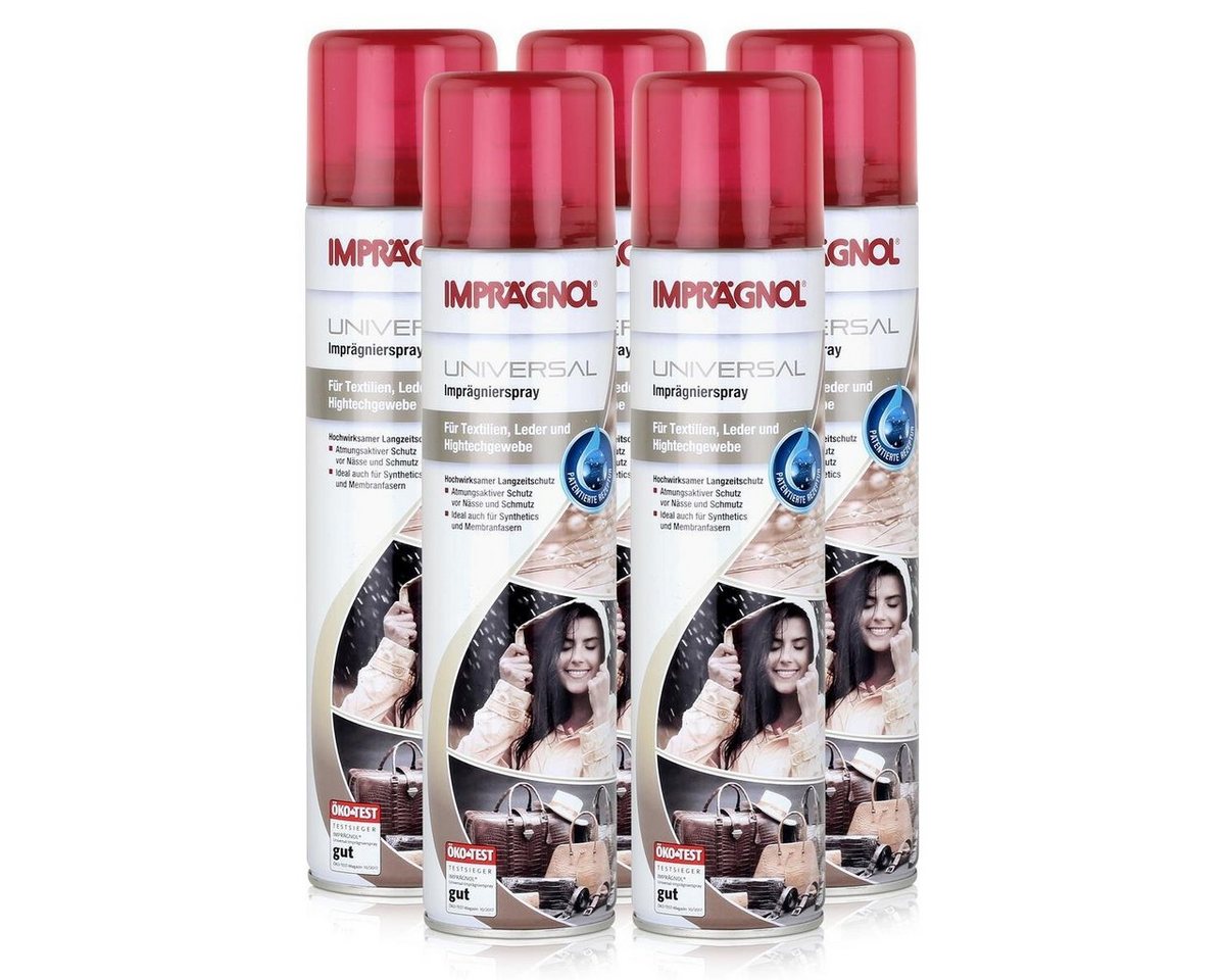 Imprägnol Imprägnol Universal Imprägnierspray 400ml - Wetterschutz (5er Pack) Spezialwaschmittel von Imprägnol