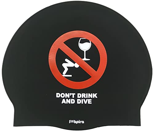 Silikonbadekappe Don't Drink and Dive | Schwimmkappe | Bademütze | Badekappe | Bademütze | Badekappe | Kunst und Schwimmen von Imspira