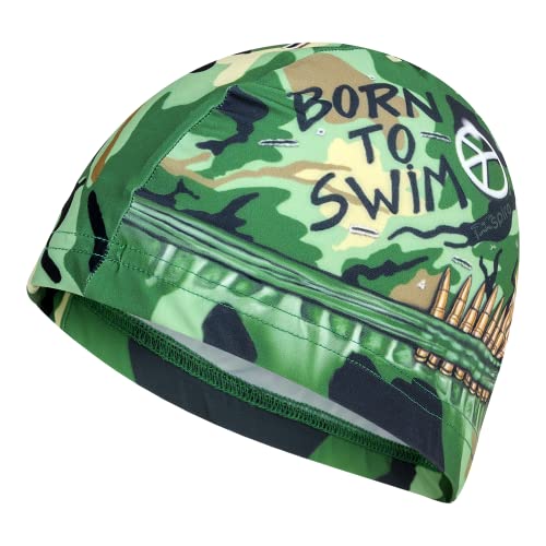Stoffschwimmkappe Born to Swim | Grün | Schwimmkappe | Bademütze | Badekappe | Bademütze | Badekappe | Kunst und Schwimmen … Stoffschwimmkappe Born to Swim | Grün | Schwimmkappe | Bademütze | Badekappe | Bademütze | Badekappe | Kunst und Schwimmen … von Imspira