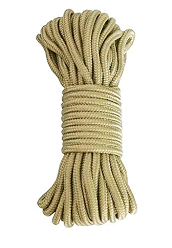 15 m Outdoor - Bundeswehr - Allzweck Reepschnur Tau Seil 5mm / 7mm / 9mm - für Survival, Bootsport, Sport, Camping, Segeln, Angeln, Fischen, Wandern - Original Inet-Trades GmbH Produkt (goldfarben, 7 mm) von Inet-Trades GmbH