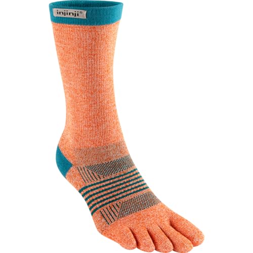 Injinji Damen Trail Midweight Crew Socken, Comet, M-L von Injinji