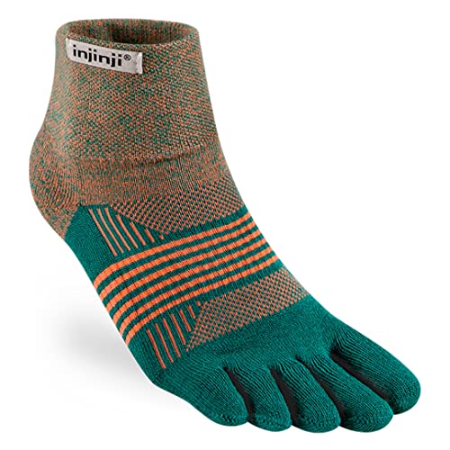 Injinji Damen Trail Midweight Mini-Crew Socken, Tidepool, M-L von Injinji