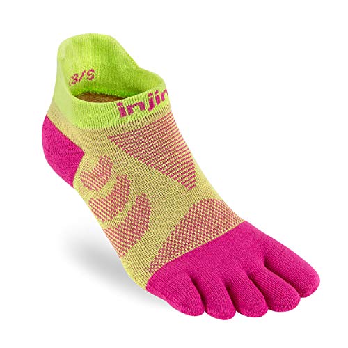 Injinji Damen Ultra Run No-Show Socken, melon, M-L von Injinji