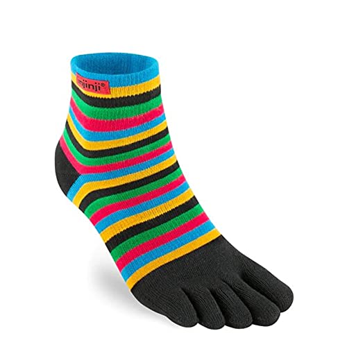 Injinji Sport ORIGINAL Weight Mini-Crew Black Rainbow L Injinji Sport ORIGINAL Weight Mini-Crew Black Rainbow L von Injinji