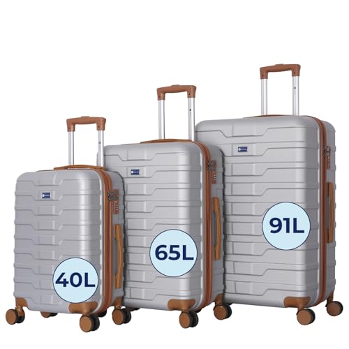 Int'x Kofferset Reisekoffer Hartschalenkoffer Rollkoffer Handgepäck XHA228 Pack (M,L,XL) von Int'x