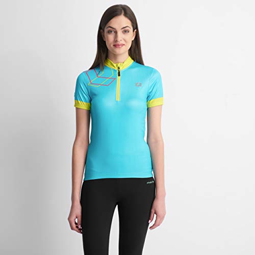 Intelligence Quality Damen Sore WMNS Cycling T-Shirt, Blue Curacao/Sulphur Spring, XL von Intelligence Quality